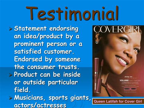 Explanation of Testimonial Propaganda With .